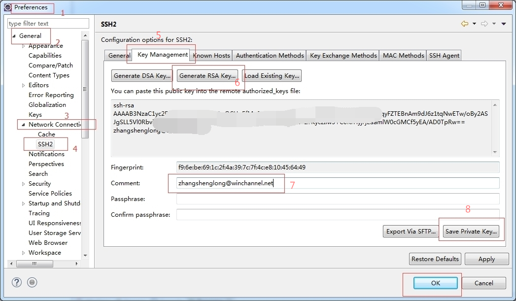 Eclipse使用ssh连接gitlab